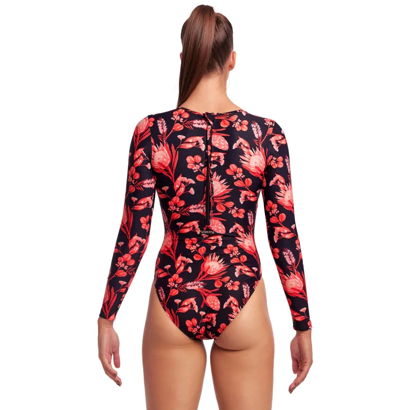 Funkita Ladies Long Shot One Piece Swimsuit Acacia Rose-2